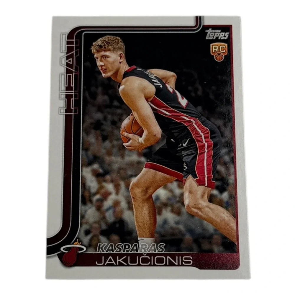 2025 Topps Basketball Kasparas‎ Jakucionis Rookie Card RC #220 Miami Heat Guard